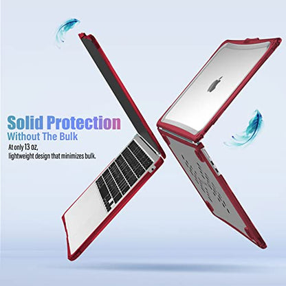 IBENZER Hexpact Protective MacBook Air 13 inch Case M5 2026 M4 2025 M3 M2 2024-2022 A3449 A3240 A3113 A2681, Heavy Duty Case & KeyboardCover & ScreenFilm, Wine Red, HPE-KK-WR+2 - color: Wine Red