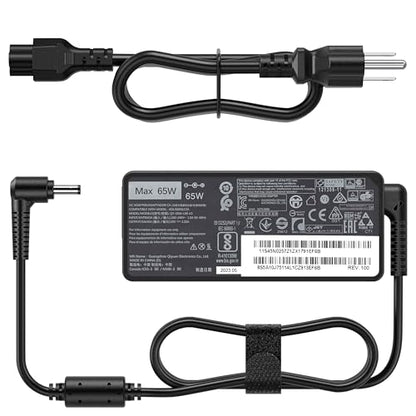 Charger Compatible with Lenovo Ideapad 1 3 65W 4.0*1.7mm Tip Adapter | Compatible with IdeaPad 1 3 5 330-14, 330-15 330-17 510-15 330s-14 330s-15 4 5 6, 110 510 520 530s Yoga 710s S145 S340 710