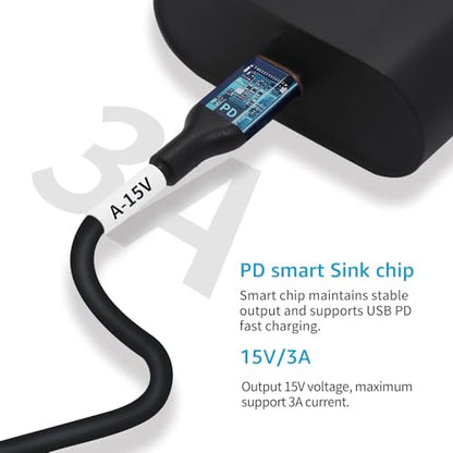 DSD TECH MagicConn SH-CP15A USB Type C PD to DC Power Cable-15V - style: 15 V