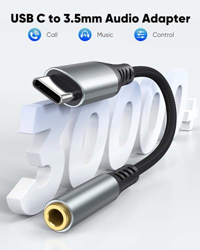 USB C to 3.5mm Audio Adapter 3-Pack,USB C Male to Headphone Jack Adapter,3.5mm Female Aux Audio Dongle Adapter Compatible with iPhone 17 16 15,Galaxy S25-21,Pixel 10 9,iPad Pro,MacBook[3-Pack] - color: Multicolored