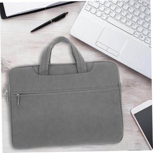 COHEALI Laptop Sleeve Case Multiple Pockets Pu Protective Tote for Business Travel and College Fit for Notebook Extra Compartment for Accessories