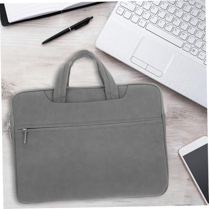 COHEALI Laptop Sleeve Case Multiple Pockets Pu Protective Tote for Business Travel and College Fit for Notebook Extra Compartment for Accessories