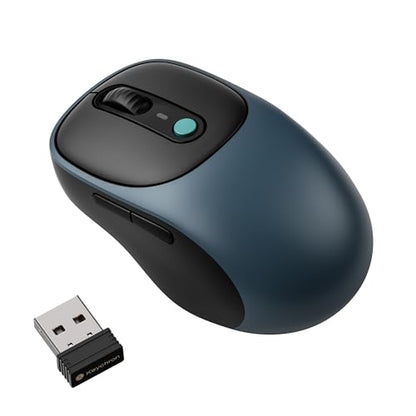 Keychron BM24 Portable Wireless Mouse, 2400 DPI Quiet Clicks, 2.4 GHz/Bluetooth 5.2/Wired with Programmable Buttons, Long Battery Life for Laptop PC/Mac/Windows - Space Gray - color: Space Gray