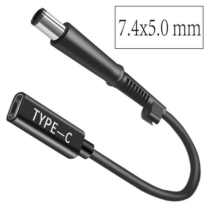 100W USB C to DC Adapter 7.4 x 5.0mm Cable, Male to DC Female 12V 19V 20V Adapter, USB C to DC Adapter 7.4 x 5.0mm Adapter Made for HP Laptop Series - style: 7.4x5.0mm for HP