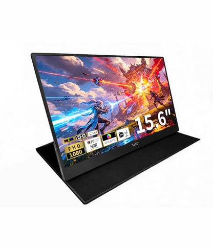 LB M16 15.6 Inch Portable Monitor 1080P FHD IPS HDR for Laptop PC Phone | Ultra-Slim Travel Monitor with USB-C HDMI, Dual Speakers, Aluminum Unibody External Screen - size: M16 (15.6")