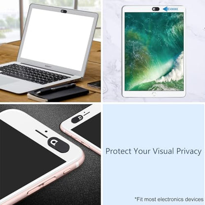 TENOC Webcam Cover, Camera Privacy Cover Slide for Laptop/Cell Phone/iPad/PC/Tablet, Protect Your Privacy and Security, 5 Pcs, Black - color: Black