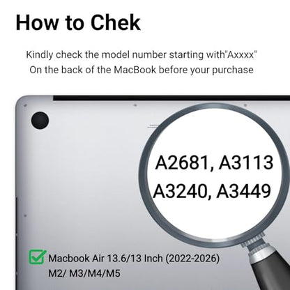 Magnetic Privacy Screen Protector Macbook Air 13.6/13 Inch 2022-2026 M2-M5 | Removable Mac Air 13.6/13 Inch A3113 A2681 A3240 A3449 Privacy Screen Protector Camera Cover Anti Spy Blue Light Glare - size: Camera Cover MacAir13.6