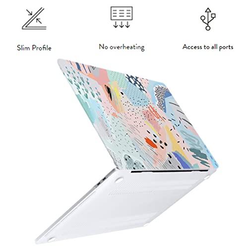 LanBaiLan Compatible with MacBook Air 13 inch Case M5 2026 M4 2025 M3 M2 2024-2022 A3449 A3240 A3113 A2681, 13.6 Plastic Hard Shell Case & Keyboard Cover, Graffiti - color: Graffiti