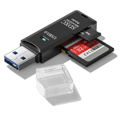 USB3.0 Micro SD Card Reader, 5Gbps 2-in-1 SD Card Reader to USB Adapter, Wansurs Memory Card Reader for SDXC, SDHC, MMC, RS-MMC, Micro SDXC, Micro SD, Micro SDHC and UHS-I Cards (1Pack Black) - color: USB3.0 Black 1 Pack