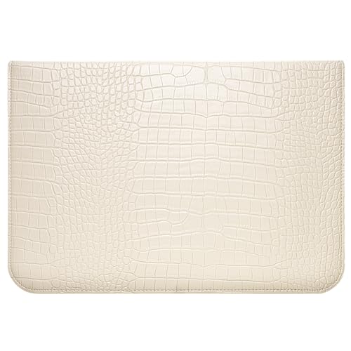 MOSISO Laptop Case 13 inch, 13 inch Laptop Sleeve Compatible with MacBook Neo 13 A18 Pro A3404 Air M4 M3 M2 M1 2026-2018 / Pro M2 M1 2026-2016, Crocodile Grain PU Leather Flap Case Bag, Beige - color: Beige, size: 13 inch