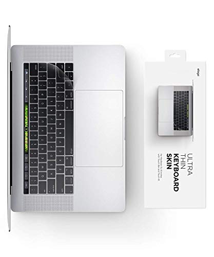 elago Ultra Thin Keyboard Skin for MacBook Pro 13" & 15" with Touch Bar and Touch ID [A1706/A1707/A1989/A1990/A2159] (Transparent) - color: 13" & 15"