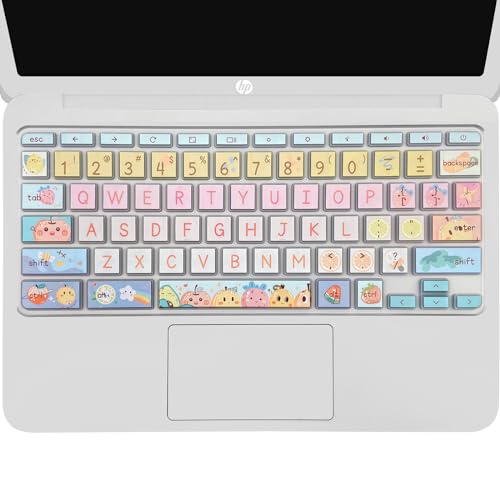 Keyboard Cover Skin for HP Chromebook 11 x360 11.6,G2/G3/G4/G5/G6 EE/G7 EE 11.6, 14-ca 14-ak14-X Series/HP Chromebook 14 G2 G3 G4 Keyboard Protector,Cute Fruits - color: Cute Fruits