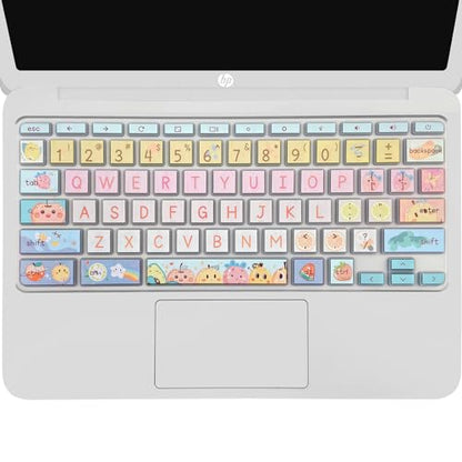 Keyboard Cover Skin for HP Chromebook 11 x360 11.6,G2/G3/G4/G5/G6 EE/G7 EE 11.6, 14-ca 14-ak14-X Series/HP Chromebook 14 G2 G3 G4 Keyboard Protector,Cute Fruits - color: Cute Fruits