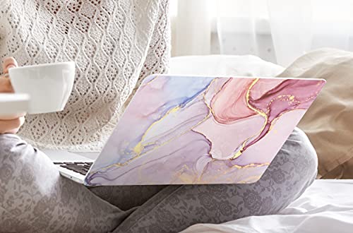 DONGKE Compatible with MacBook Air 13 inch Case 2021 2020 2019 2018 Release A2337 M1 A2179 A1932 with Retina Display & Touch ID, Plastic Hard Shell & Keyboard Cover - Marble - color: Marble