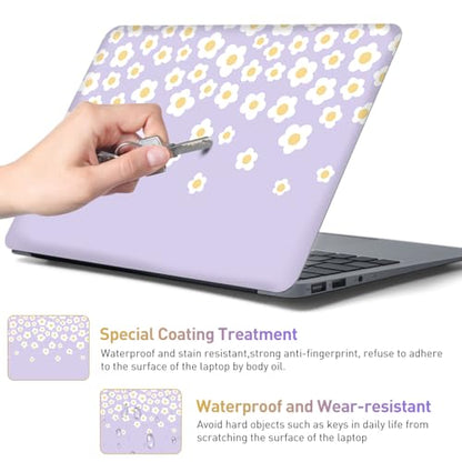 12.1 13 13.3 14 15.4 15.6 Inch Laptop Skin Decal, Laptop Skins Stickers Decals for Notebook PC, Universal Reusable Vinyl Laptop Cover Sticker, Waterproof Art Protector I Lavender Happy Flower - color: Lavender Happy Flower