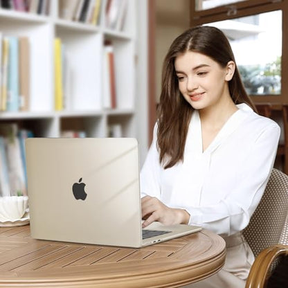 MOSISO Compatible with MacBook Air 15 inch Case M5 M4 M3 M2 2026 2025-2023 | Model A3448 A3241 A3114 A2941, Scratch-Resistant Ultra-Thin Protective Hard Shell Case Cover, Crystal Starlight - color: Crystal Starlight