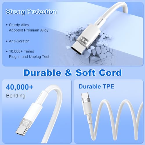 100W USB C to Multi Charging Cable, iPhone 15 Retractable Car Charger with Type C 100W+IP 27W+Micro USB 10W Multi Phone Charger for iPhone 15 14 13 12/Samsung S24 S23/iPad/MacBook/Tablet 4FT White