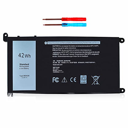 WDX0R Replacement Laptop Battery for Dell Inspiron 13 15 5000 7000 Series 5565 5570 7573 5379 5567 7378 5579 7560 7570 5568 7579 7375 5578 5378 Latitude 3340 3490 3590 3500 3390 Battery 11.4V 42Wh - size: WDX0R