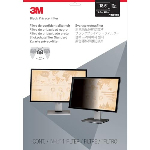 3M Frameless Blackout Privacy Filter for 18.5" Widescreen Flat Panel Monitor, 16:9 Aspect Ratio
