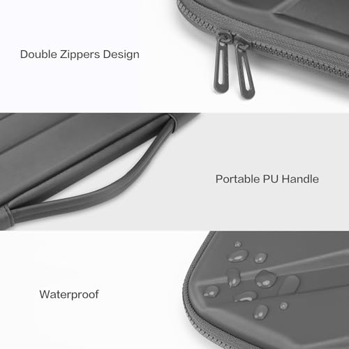 MOSISO 13-14 inch Laptop Hard Case, Waterproof Shockproof Laptop Sleeve Compatible with MacBook Neo 13/Air 13.3 13.6/Pro 13/14,HP Dell ASUS Lenovo, Symmetrical Trapezoid EVA Computer Bag, Gray - color: Gray, size: 13.3 inch