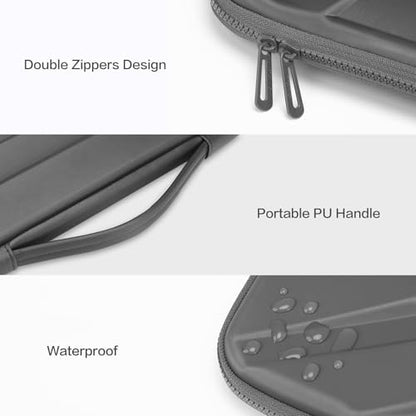 MOSISO 13-14 inch Laptop Hard Case, Waterproof Shockproof Laptop Sleeve Compatible with MacBook Neo 13/Air 13.3 13.6/Pro 13/14,HP Dell ASUS Lenovo, Symmetrical Trapezoid EVA Computer Bag, Gray - color: Gray, size: 13.3 inch