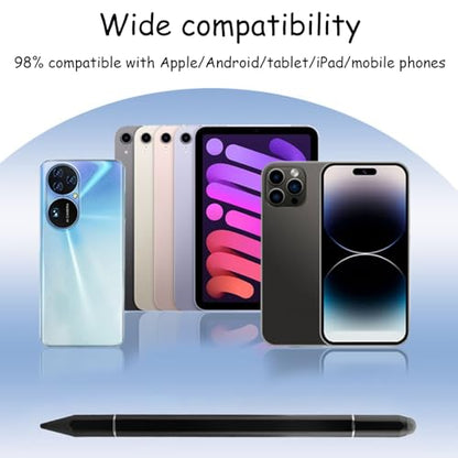 3 in 1 Universal Stylus Pen for Touchscreen,High Sensitivity&HighPrecision | Metal Barrel, No Bluetooth,No Charging Capacitive Stylus Pen for iPad/Nintendo Switch/iPhone/Android/Samsung/Tablets-Black - color: Green