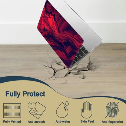 Laptop Case Compatible with MacBook Air 13 inch Case 2017 2016 2015 2014 2013 2012 2011 2010 Release Model A1466 A1369, Plastic Hard Shell Cover & Keyboard Cover Skin - Black Red - color: CH137 Black Red, size: Air 13" 2010-2017(A1369/A1466)