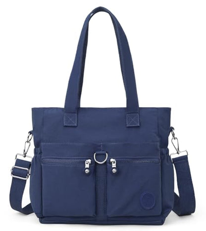 Tote Bag for Women Nylon Purse and Handbags Tote Purse Crossbody Bag Messenger Bag - color: Dark Blue