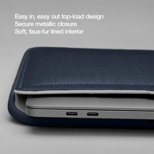 Incase ICON Sleeve with Woolenex - MacBook Air 13 inch Case - M5 2026, M4 2025, M3 M2 2024-2022 - Fitted MacBook Case, Laptop Sleeve, Hard Cover, Durable, Lightweight - Heather Navy - color: Heather Navy