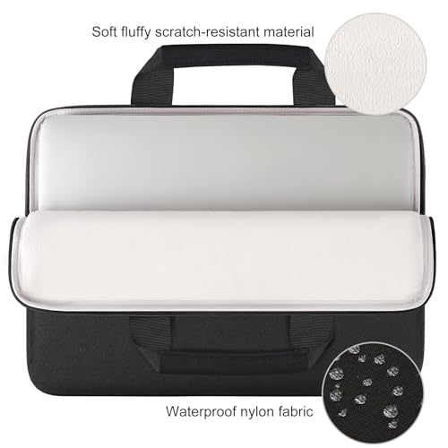 DOMISO 14 inch Laptop Case Sleeve Protective Cover Compatible with MacBook Air 15 M4 M3 M2,MacBook Pro,14-15 inch HP Dell ASUS Lenovo Chromebook,Waterproof Computer Bag with Handle,Black - color: Black, size: 14 inch