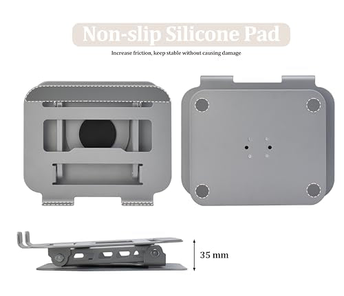Laptop Stand Ergonomic Design, Adjustable Angel and Height, Foldable fits for laptops, notebooks up to 17.3 Inch (Silver) - color: Silver