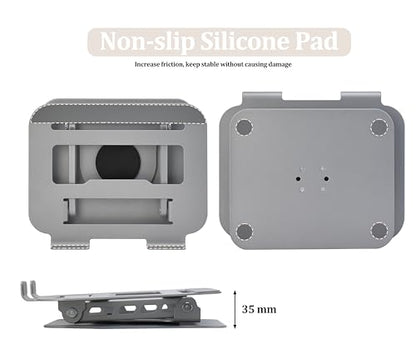 Laptop Stand Ergonomic Design, Adjustable Angel and Height, Foldable fits for laptops, notebooks up to 17.3 Inch (Silver) - color: Silver