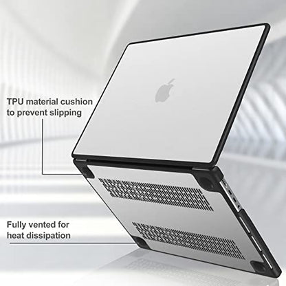 ProCase Slim case for MacBook Pro 16 Inch -Clear | Translucent Hard Shell Shockproof Cover for 2026 2025-2021 MacBook Pro M5 M4 M3 M2 M1 Pro/Max - color: Clear