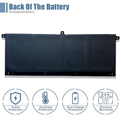 H5CKD Laptop Battery, 15V 53Wh 3360mAh Compatible with Dell Vostro 5300 5401 5501 Latitude 3410 3510 Inspiron 5300 5401 5408 5501 5508 5400 7405 7300 7500 2-in-1 Silver Series 07T8CD