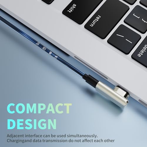 3C'S USB C Magnetic Adapter 240w, 2PCS 90 Degree Magnetic USB C Adapter Detachable, 24 Pin with PD Fast Charging 40Gbps 8K 60Hz for Thunderbolt 3/4, MacBook Pro/Air/, PS5 PSVR2