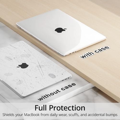 Anban for MacBook Pro 13 inch Case M2 M1 2025 2024 2023 2022 2021 2020-2016 | Model A2338 A2251 A2289 A2159 A1989 A1708 A1706, Plastic Hard Shell Case with Keyboard Cover &Screen Protector, Crystal Clear - color: Crystal Clear