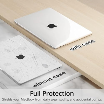 Anban for MacBook Pro 13 inch Case M2 M1 2025 2024 2023 2022 2021 2020-2016 | Model A2338 A2251 A2289 A2159 A1989 A1708 A1706, Plastic Hard Shell Case with Keyboard Cover &Screen Protector, Crystal Clear - color: Crystal Clear