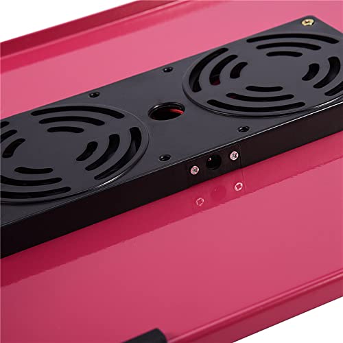 Laptop Stand with Fan, Laptop Stand with W Cooling Fan Mouse BOAD 360° Adjustable Foldable Laptop Desk Table Stand Holder Laptop Cooling Stand for Home, Office, Bed Sofa, Couch - color: Rose Red