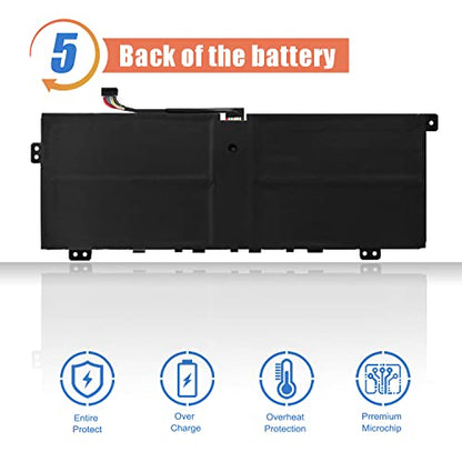 ASODI L18M4PE0 L18L4PE0 Laptop Battery Compatible with Lenovo Yoga C740-14IML Series 5B10W67296 5B10U40209 5B10U40210 5B10W67185 7.72V 51Wh 6610mAh - size: 12.28*4.45*1.26 inches L18M4PE0