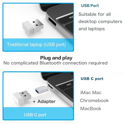 Bluetooth Wireless Mouse for Laptop mac MacBook ipad MacBook air MacBook pro pc Desktop Computer Windows Chromebook Notebook (Silver) - color: silver