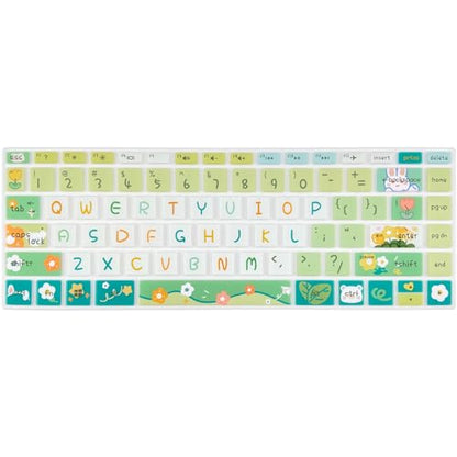 Cute Silicone Keyboard Cover for HP Pavilion x360 14 14-BA/BF/BW/CD/CF/DQ/DK/DH/DS/DF/FQ Series, 14-dk1013dx/dk1003dx/dk0002dx 14-dq1043cl 14-fq0013dx, Cute Flowers - color: Cute Flowers