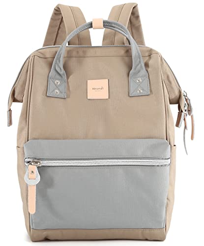 Himawari Laptop Backpack for Women & Men - Travel Backpack With USB Charging Port, Water Resistant, Large Business Bag, College & Doctor Bag (1881-Khaki+leaden22#) - color: 1881-khaki+leaden, size: Standard