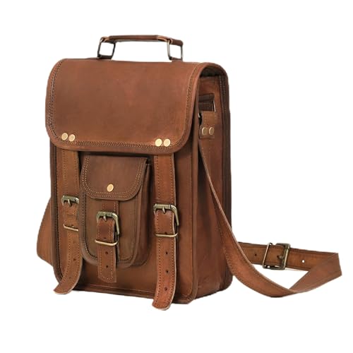 Vintage Genuine Leather iPad/Tablet/tab/Kindle Satchel Cross Body Shoulder Messenger Bag - size: Small