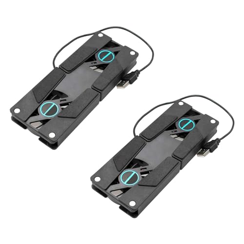 STOBOK 2Pcs USB Laptop Cooling Pad with Dual Fans Ventilated Support for All Laptops Slip Design for Travel and Business Use Efficient Heat Dissipation