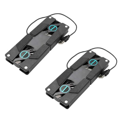 STOBOK 2Pcs USB Laptop Cooling Pad with Dual Fans Ventilated Support for All Laptops Slip Design for Travel and Business Use Efficient Heat Dissipation