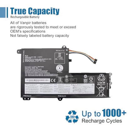 L14M2P21 Laptop Battery Replacement for Lenovo IdeaPad 330S-14AST 330S-14IKB 330S-15ARR 330S-15AST 330S-15IKB Series 5B10Q39203 5B10Q39204 L14L2P21 5B10Q39206 5B10W67199 7.4V 30Wh/4050mAh - size: 7.28*3.07*0.24 inch L14M2P21