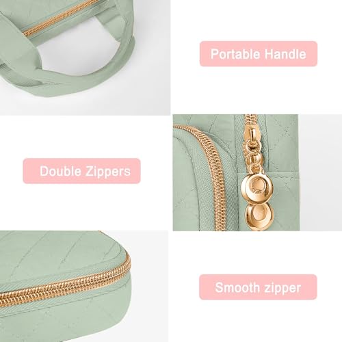 MOSISO 360 Protective Laptop Case 13.3 inch, 13-13.3 inch Laptop Sleeve | Compatible with MacBook Air/Pro 13/Pro 14,HP Dell ASUS Lenovo, Square Quilted Bag with 2 Pockets&Handle&Belt, Sage Green - color: Sage Green, size: 13.3 inch