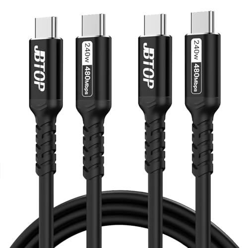 240W USB c to USB C Cable(3.3ft,2packs) 48V5A Fast Charging USB Cable | usb c to c cable，usb PD 4.0 charging cord Compatible with iPhone 17/16 Pro Max, MacBook,eGPU Docking GaN SSD - size: 3.3ft