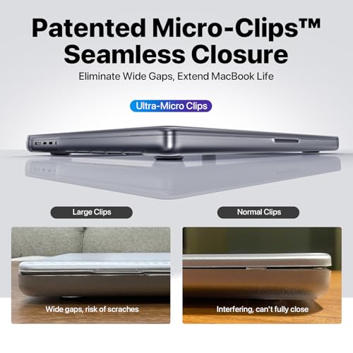 Soonjet Matte Case for MacBook Pro 14 inch M5 M4 M3 M2 M1 2026-2021 Laptop | Anti Cracking, Color Match, Space Gray Clear, Protective Hard Shell Cover, Fingerprint & Scratch Resistant, Ultra Thin Fit - color: Frosted Space Gray