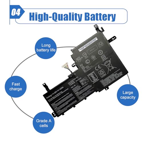 B31N1842 11.52V 42Wh/3653mAh Laptop Battery Compatible with Asus VivoBook S15 S531FL S531FA K531FA S531FA-BQ028T X531FA-2S Series Notebook 0B200-03440000 - size: 8.61*5.45*0.26 inch B31N1842